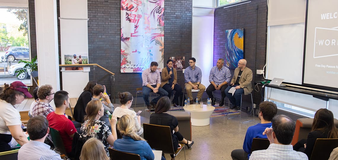 event photography for workbar speaker series