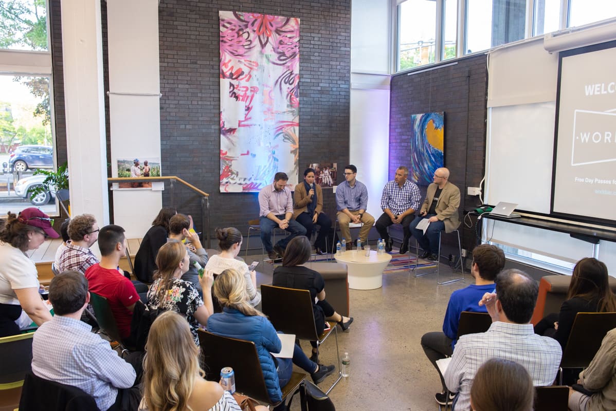 Event Photography: Localized Marketing Panel at Workbar